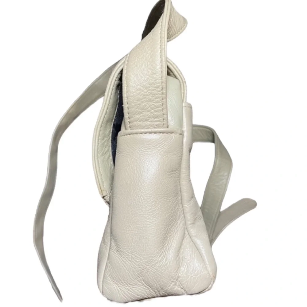 Stone Mountain Vintage Tan Leather Crossbody Shoulder Bag Adjustable Strap Zip - Picture 5 of 7